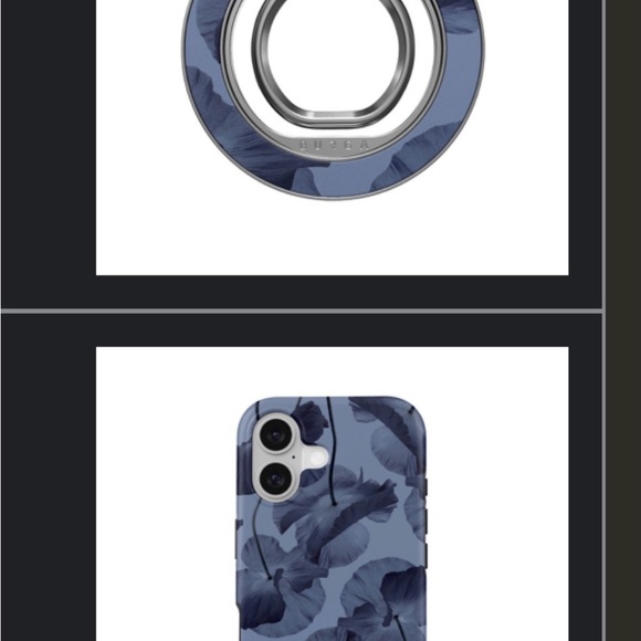 BRAND NEW Burga Archives Blue Floral iPhone 17 case -with matching MagSafe ring! - Picture 2 of 5